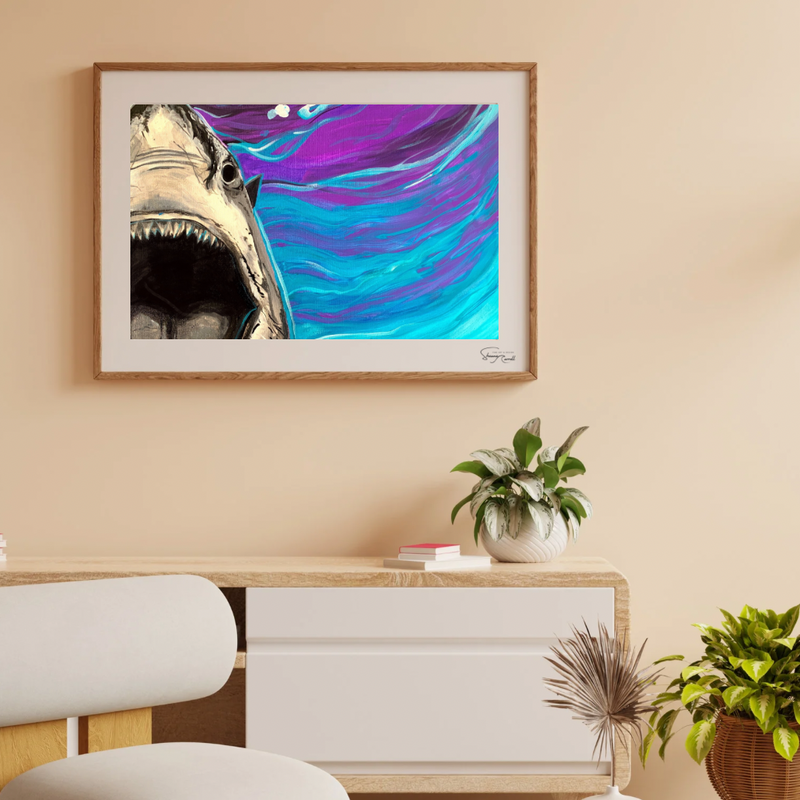 Coastal artwork in a home