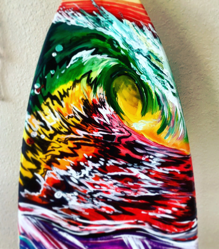 Custom painted surfboard