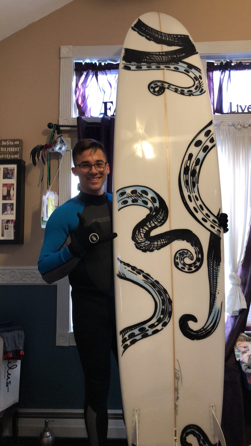 Custom painted surfboard
