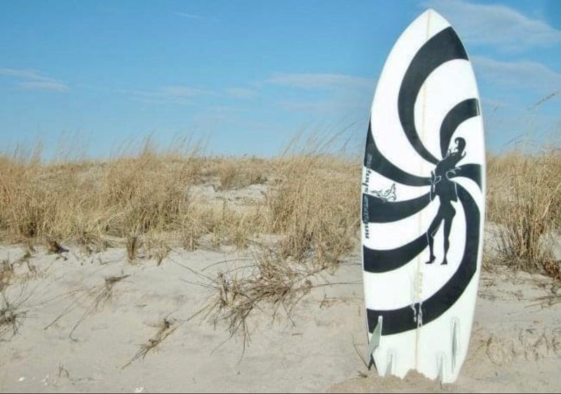 Custom painted surfboard